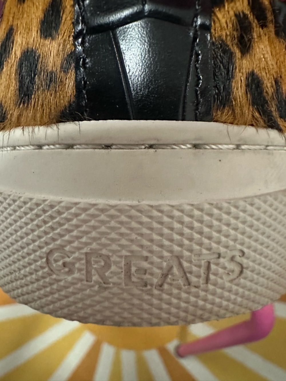 GREATS Brooklyn Leopard Mid Hair calf shoes sz 7.5 - Picture 6 of 9